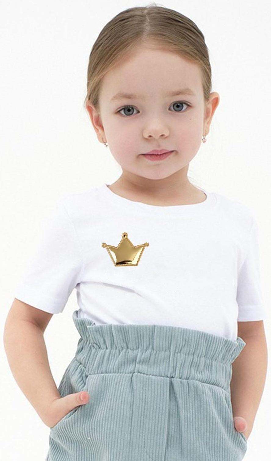 Аппликация «Корона», 3,7 × 3,7 см, 10 шт, цвет золотой