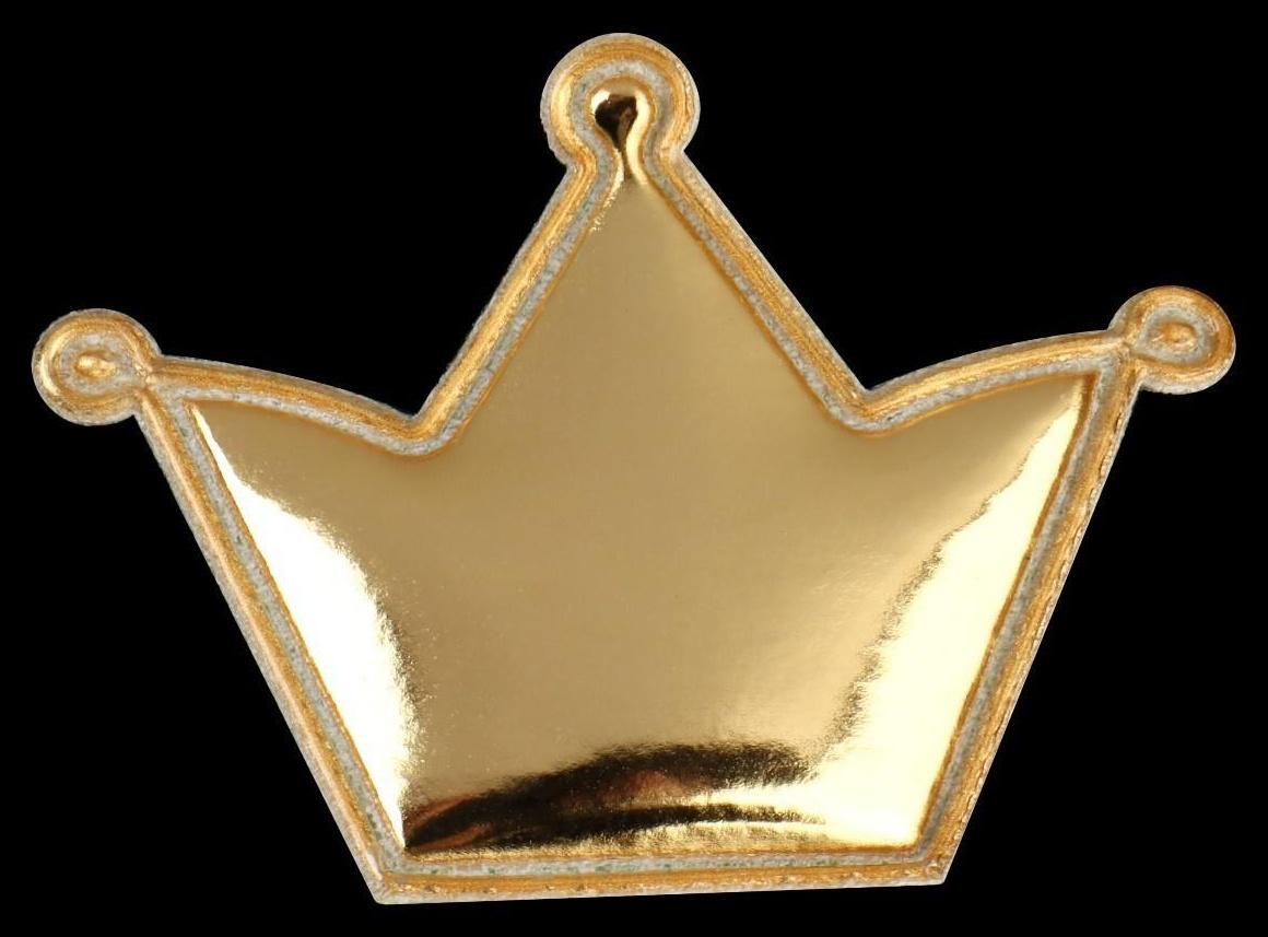 Аппликация «Корона», 3,7 × 3,7 см, 10 шт, цвет золотой