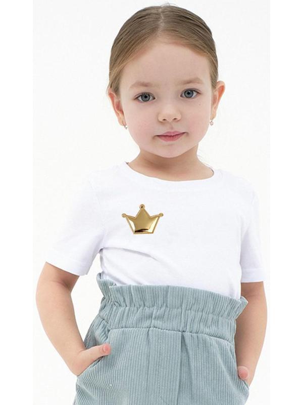 Аппликация «Корона», 3,7 × 3,7 см, 10 шт, цвет золотой