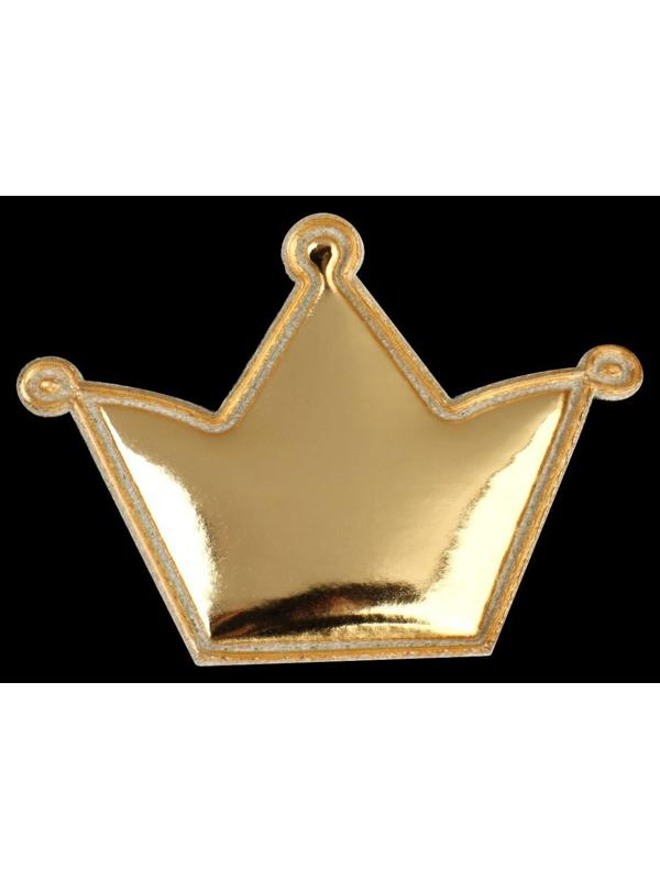Аппликация «Корона», 3,7 × 3,7 см, 10 шт, цвет золотой