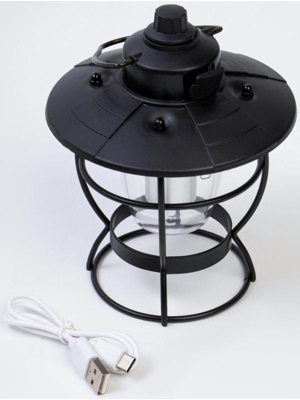 Фонарь кемпинговый аккумуляторный, 1200 мАч, SMD, USB, регулировка яркости, 15 х 12 см