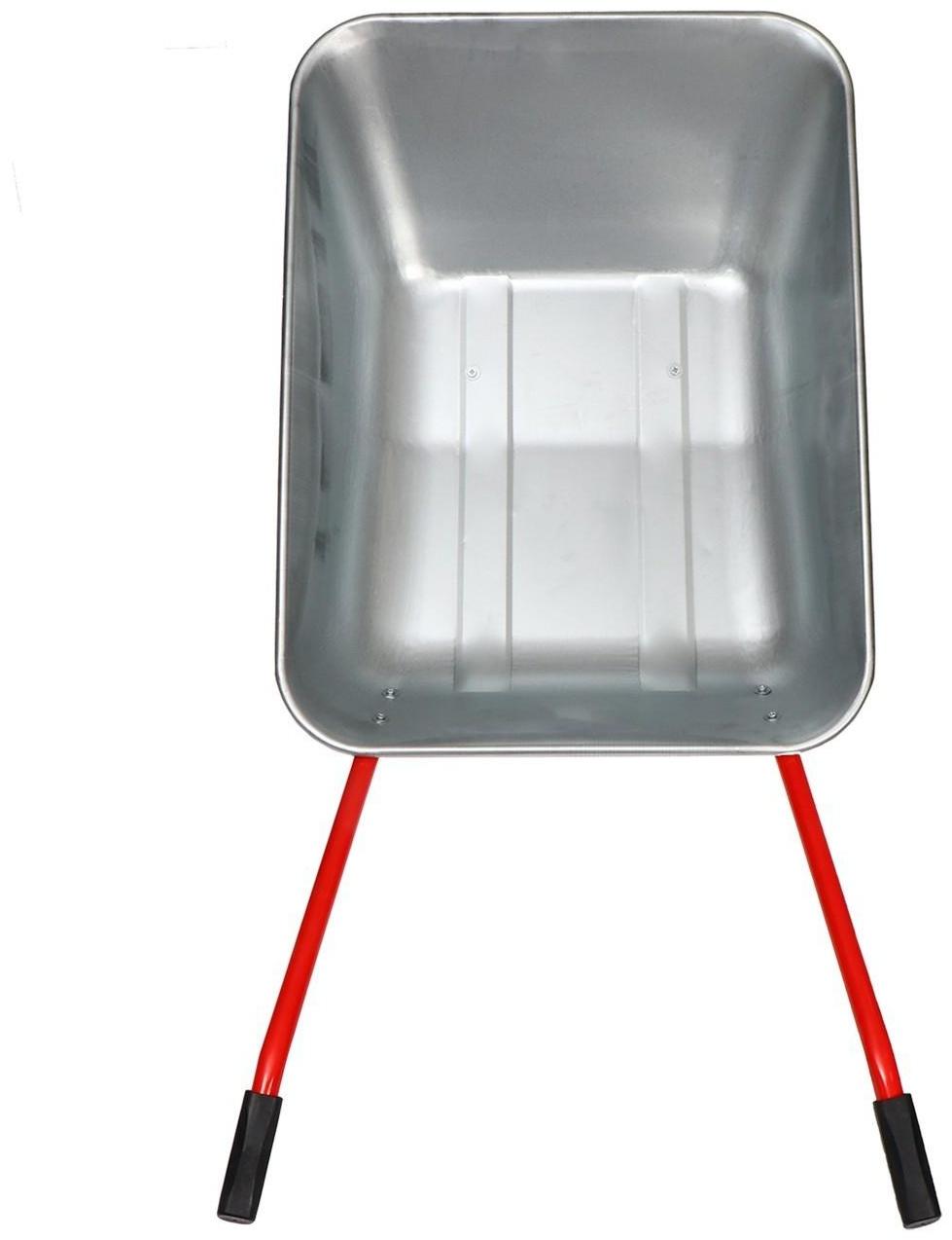 Тачка садовая, одноколёсная: груз/п 80 кг, объём 65 л, красные ручки