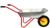 Тачка садовая, одноколёсная: груз/п 80 кг, объём 65 л, красные ручки