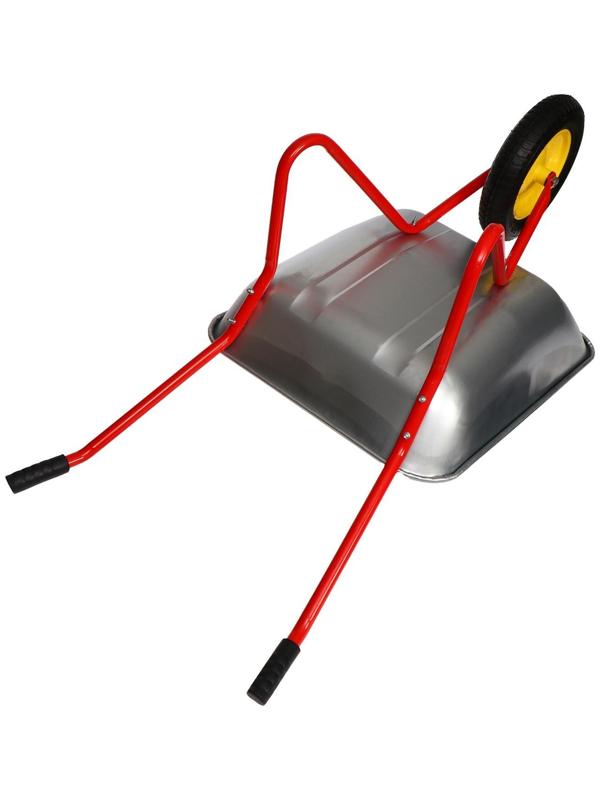 Тачка садовая, одноколёсная: груз/п 80 кг, объём 65 л, красные ручки