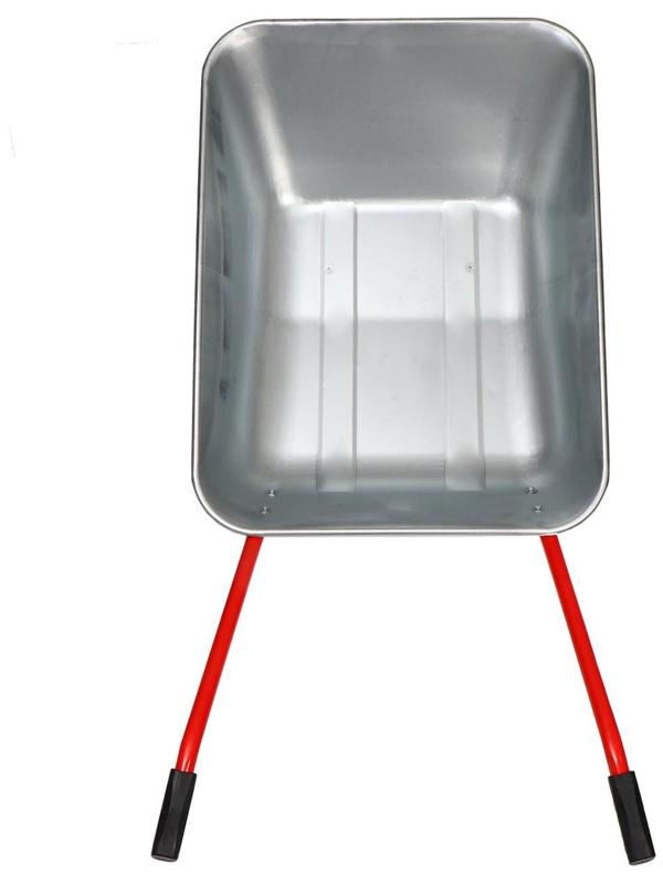 Тачка садовая, одноколёсная: груз/п 80 кг, объём 65 л, красные ручки