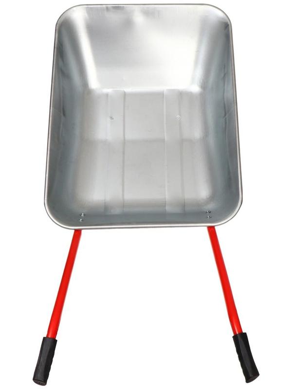 Тачка садовая, двухколёсная: груз/п 90 кг, объём 65 л., красные ручки