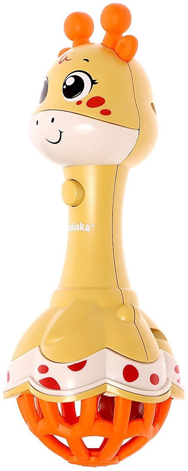 Музыкальная игрушка «Весёлый жирафик», звук, свет, цвет жёлтый