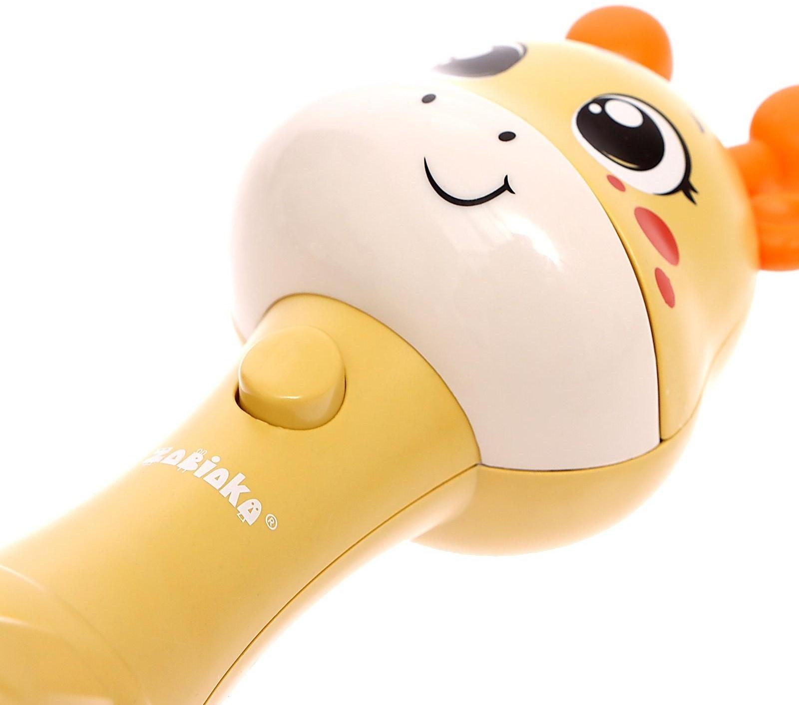 Музыкальная игрушка «Весёлый жирафик», звук, свет, цвет жёлтый