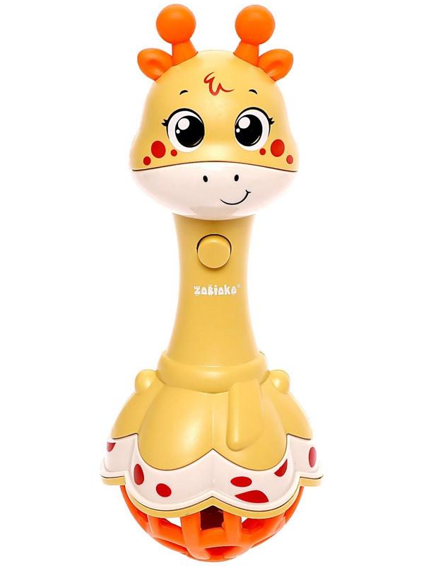 Музыкальная игрушка «Весёлый жирафик», звук, свет, цвет жёлтый