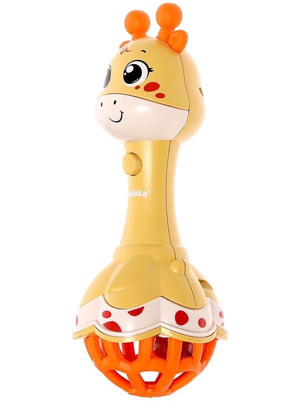 Музыкальная игрушка «Весёлый жирафик», звук, свет, цвет жёлтый