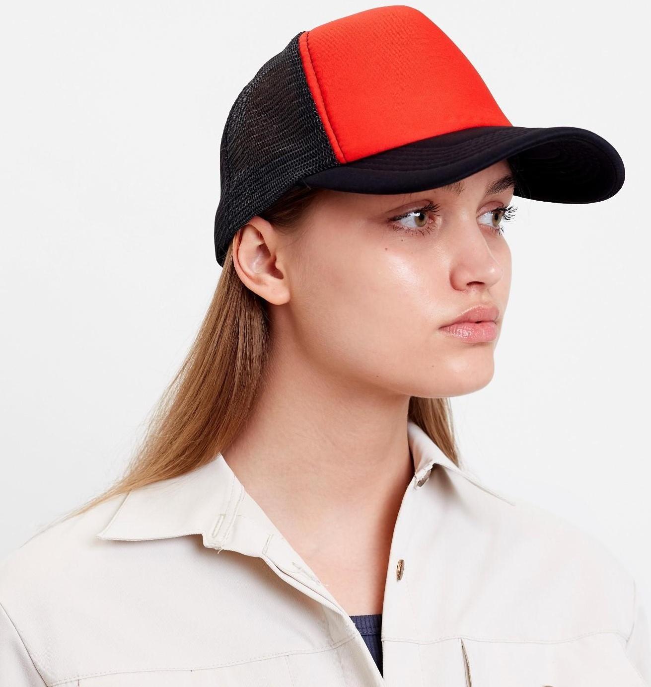 Бейсболка с сеткой MINAKU, цвет красный, размер 56-58