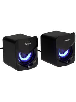 Компьютерные колонки 2.0 ExeGate Accord 200,  2х3Вт, USB, подсветка, черные