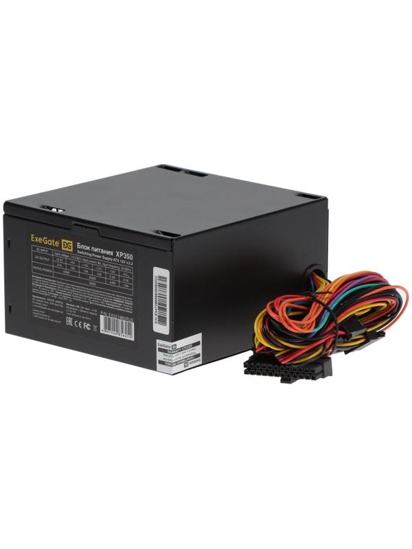 Блок питания ExeGate XP350, ATX, 350W, (24+4 pin), 120mm fan, 3х Sata