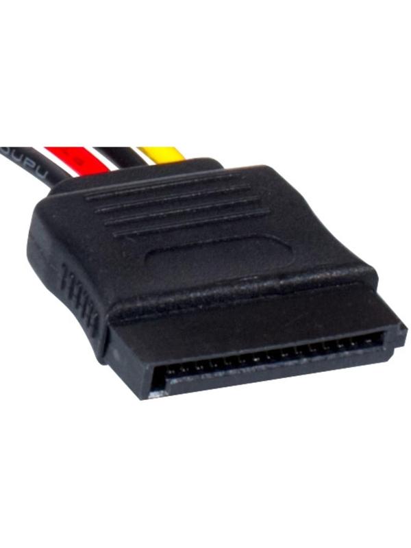 Кабель-переходник питания ExeGate EX-CC-SATA-PS, Molex(4pin)(m)-SATA(15pin)(f), 0.15 м