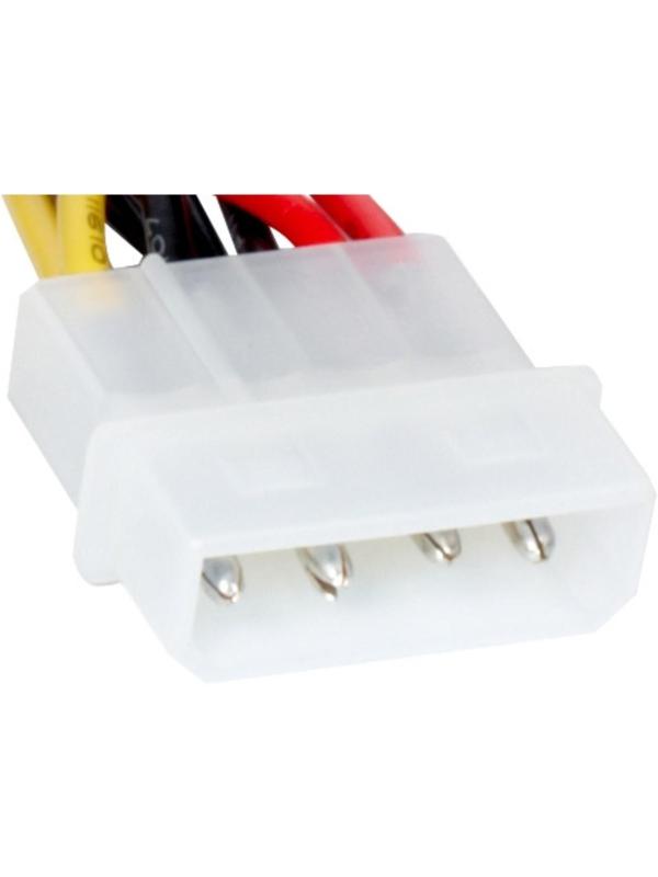 Кабель-переходник питания ExeGate EX-CC-SATA-PS, Molex(4pin)(m)-SATA(15pin)(f), 0.15 м
