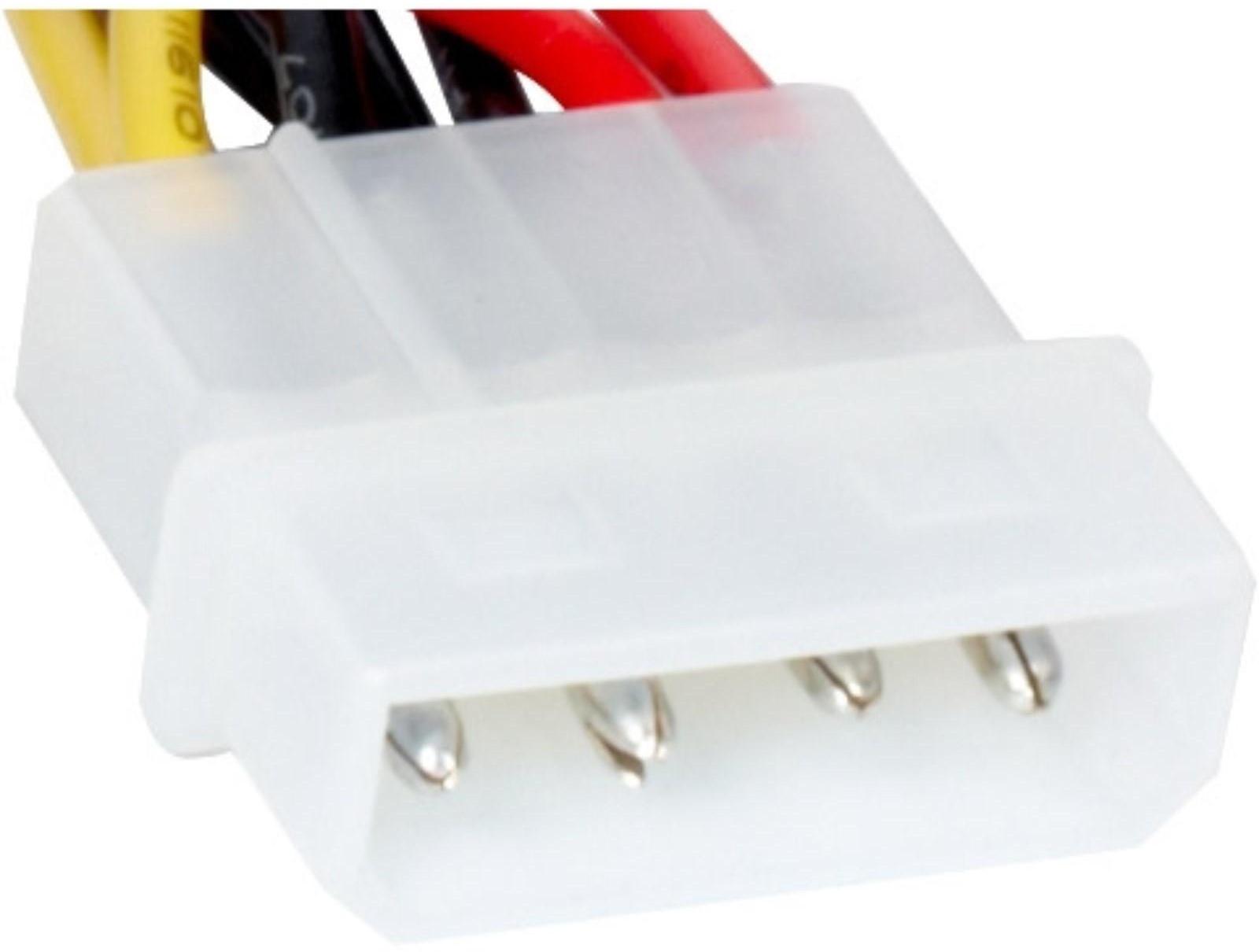 Кабель-переходник питания ExeGate EX-CC-SATA-PSY, Molex(4pin)(m)-2хSATA(15pin)(f), 0.15 м