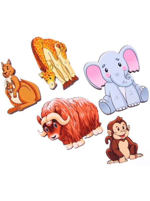 Набор «Травоядные животные на магнитах» 12 деталей