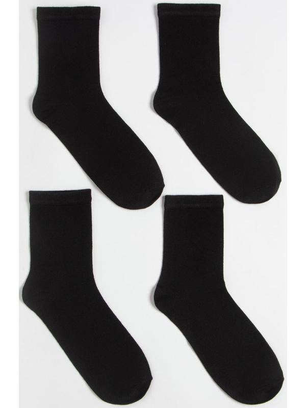 Набор носков MINAKU, 4 пары, цвет черный, р-р 41-43 (27 см)