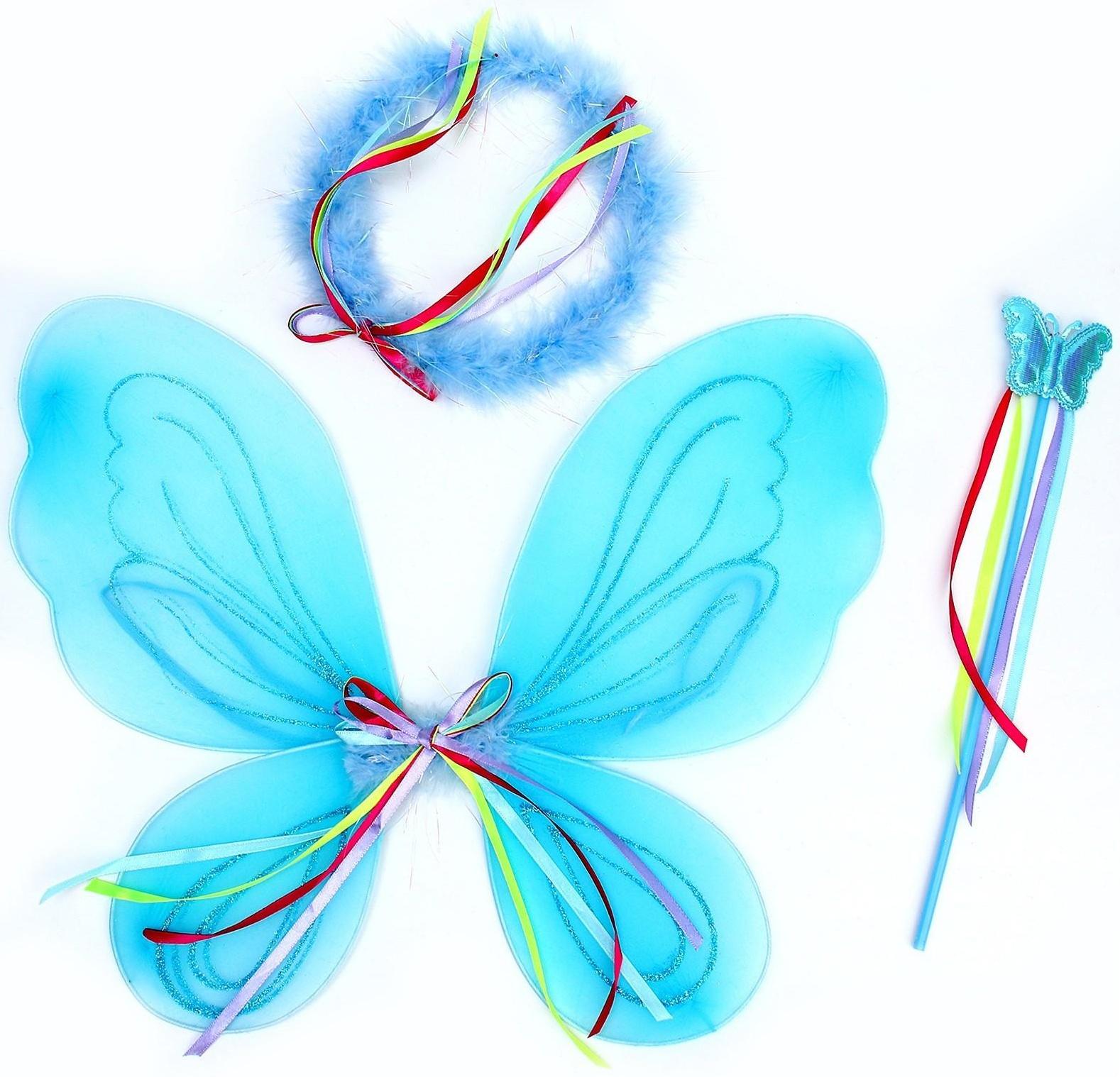 Карнавальный набор «Фея», 4 предмета: юбка, крылья, жезл, нимб