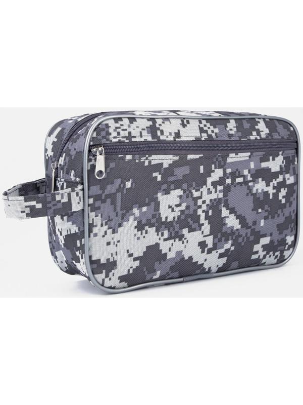 Косметичка на молнии, цвет серый