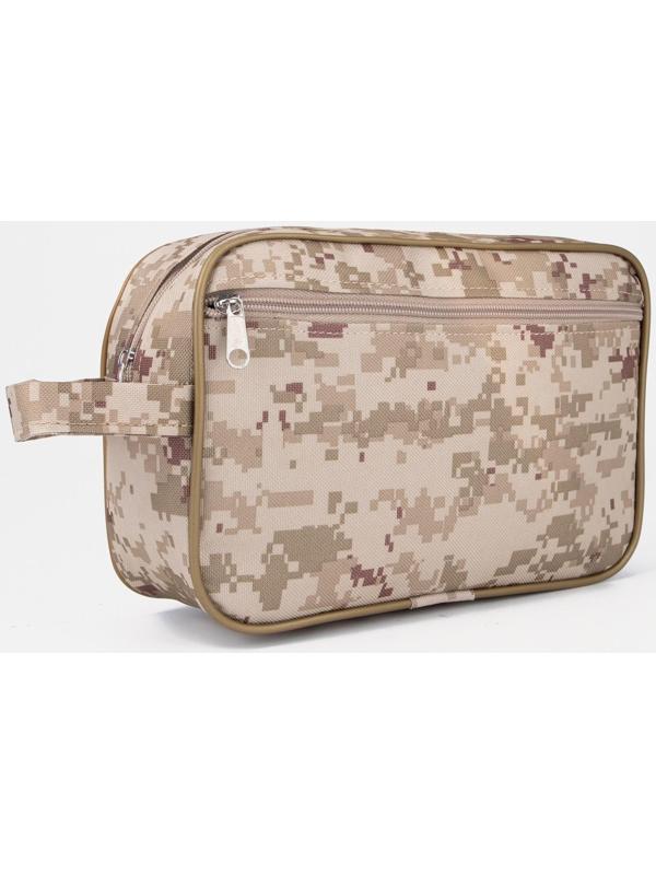 Косметичка на молнии, цвет бежевый