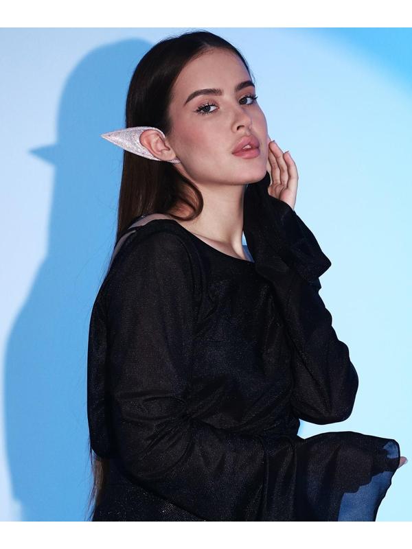 Карнавальные ушки Эльф, цвет серебро