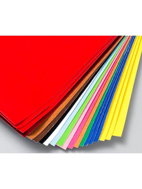 Картон цветной бархатный, набор 20 листов, 14 цветов, 180 г/м2