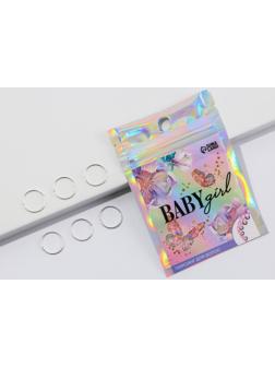 Колечки для волос «Baby girl», пирсинг, 6 шт.