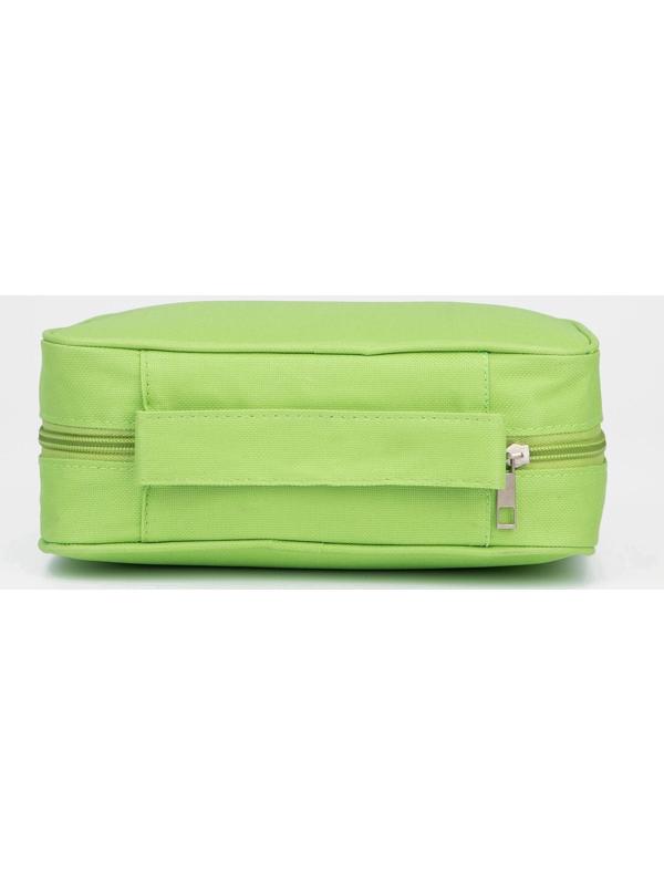 Косметичка-нессесер на молнии, с крючком, цвет зелёный