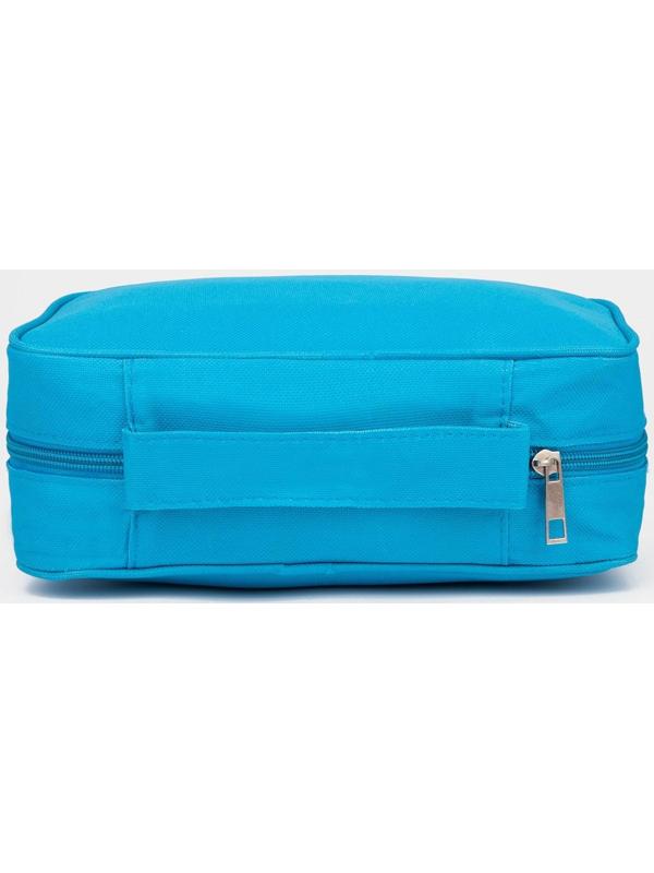 Косметичка-нессесер на молнии, с крючком, цвет голубой