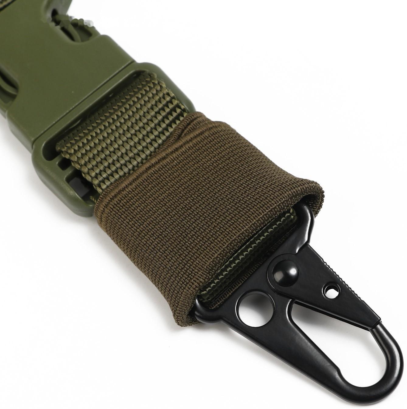 Ремень тактический с карабином, 75-110см, хаки