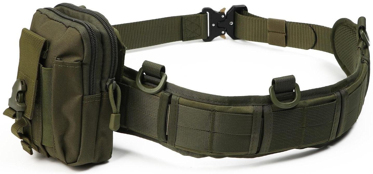 Ремень тактический с подвесами, 125 см, ширина 8,2 см, хаки