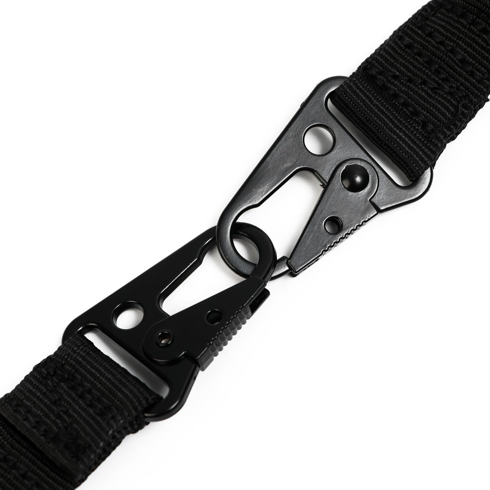 Ремень тактический с 2 карабинами, 135см, черный