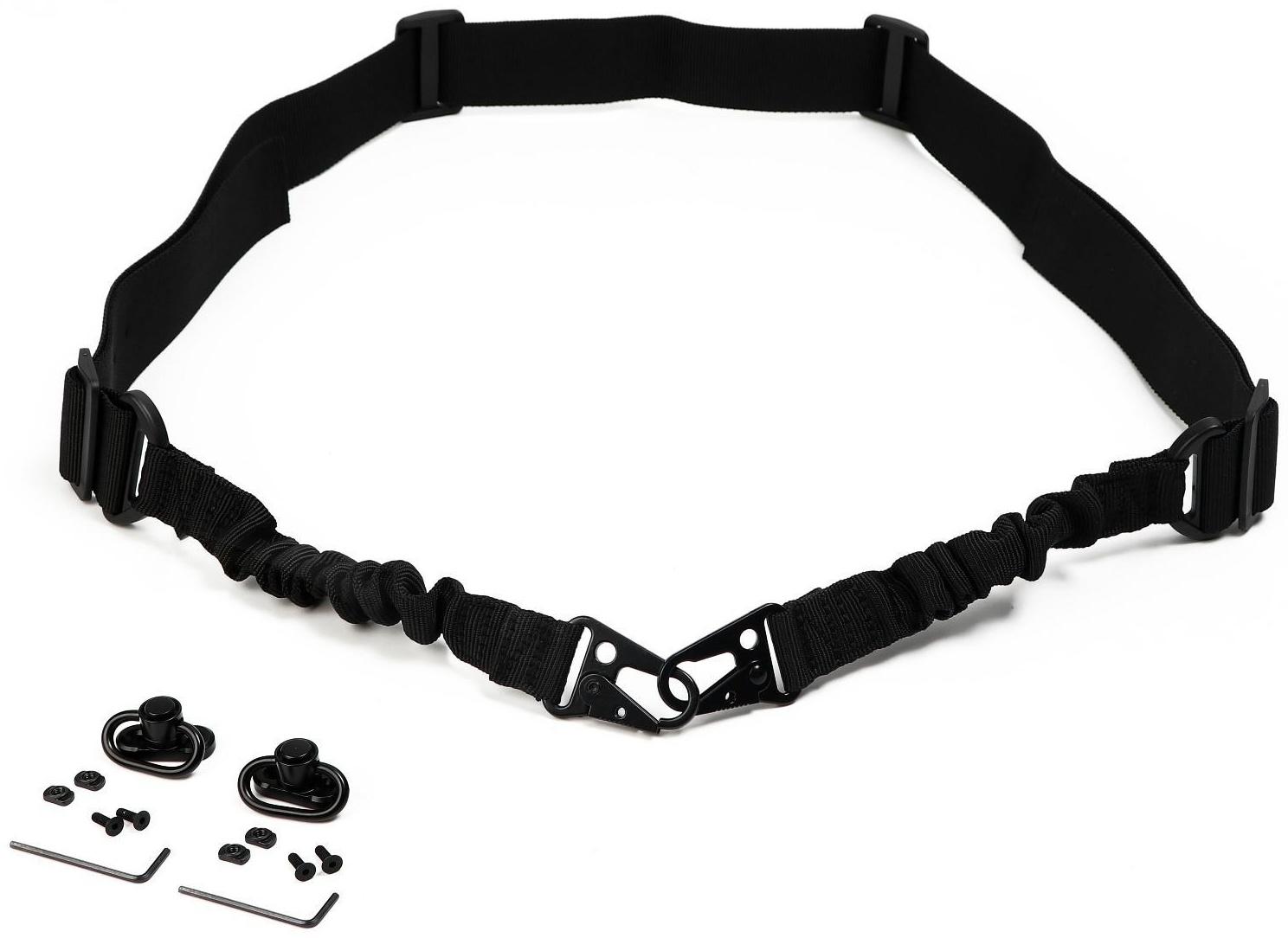 Ремень тактический с 2 карабинами, 135см, черный