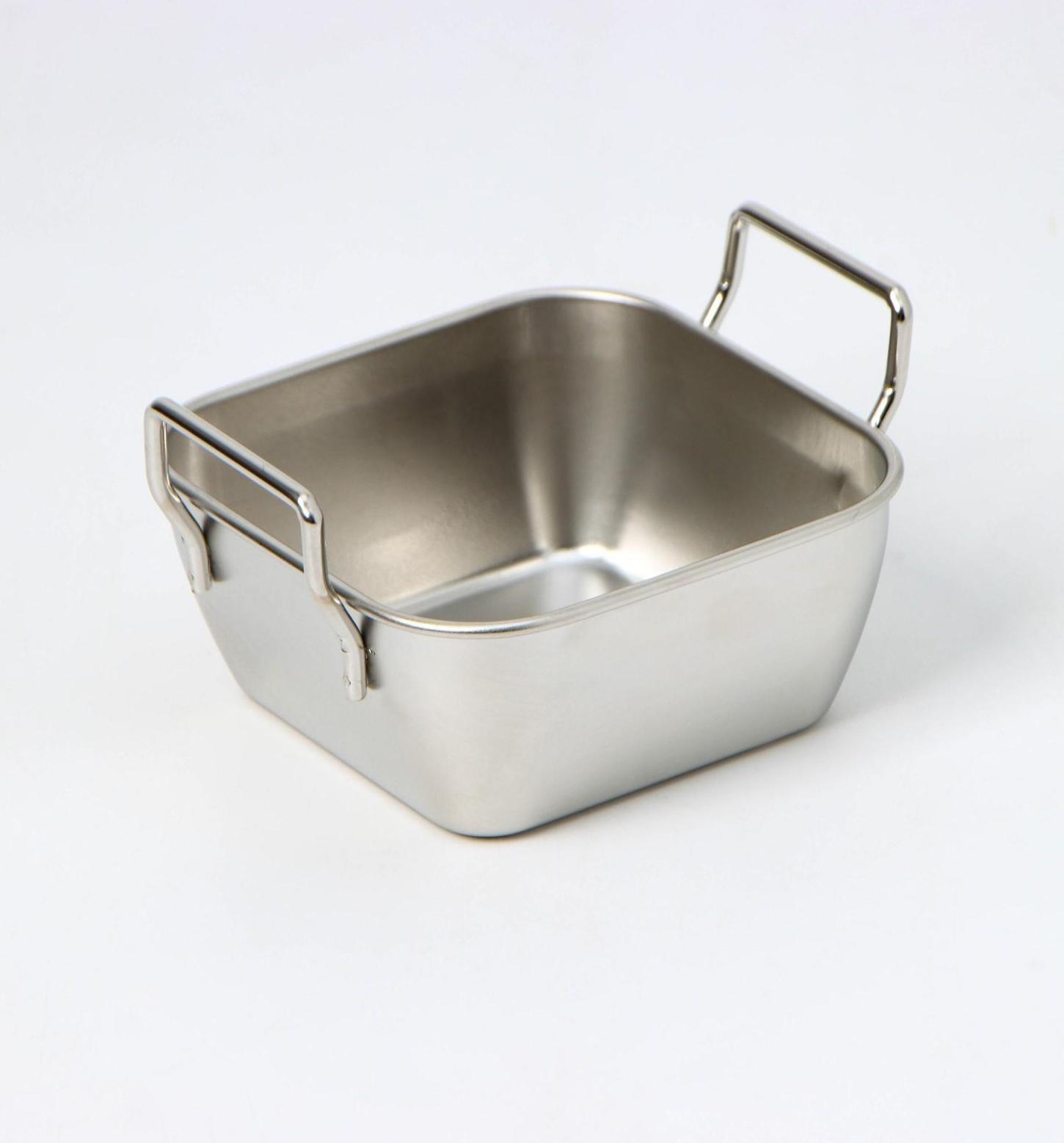 Противень из нержавеющей стали для подачи, 10×10×4,5 см, с ручками, цвет хромированный