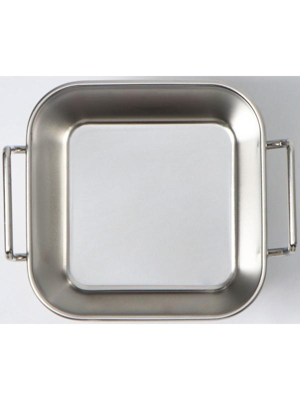 Противень из нержавеющей стали для подачи, 10×10×4,5 см, с ручками, цвет хромированный
