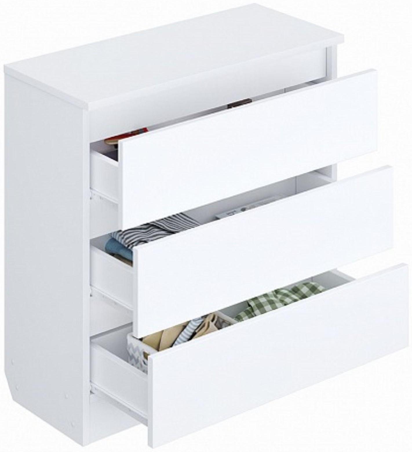 Комод Polini kids, 3 ящика, 800х350х797, белый