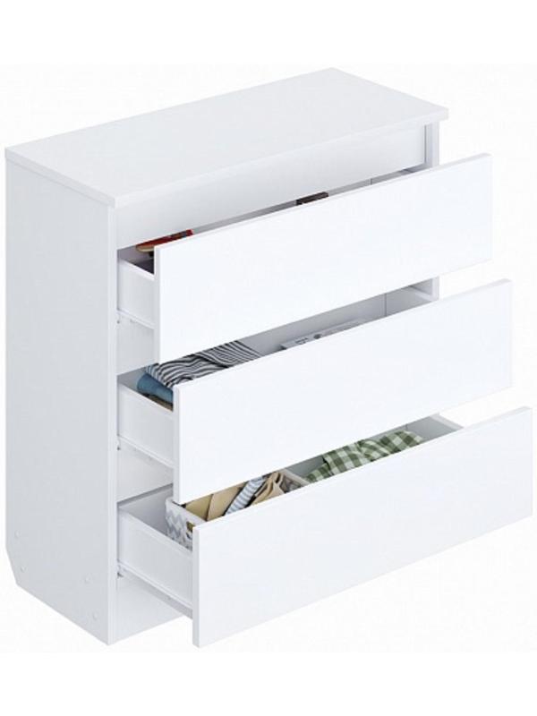 Комод Polini kids, 3 ящика, 800х350х797, белый