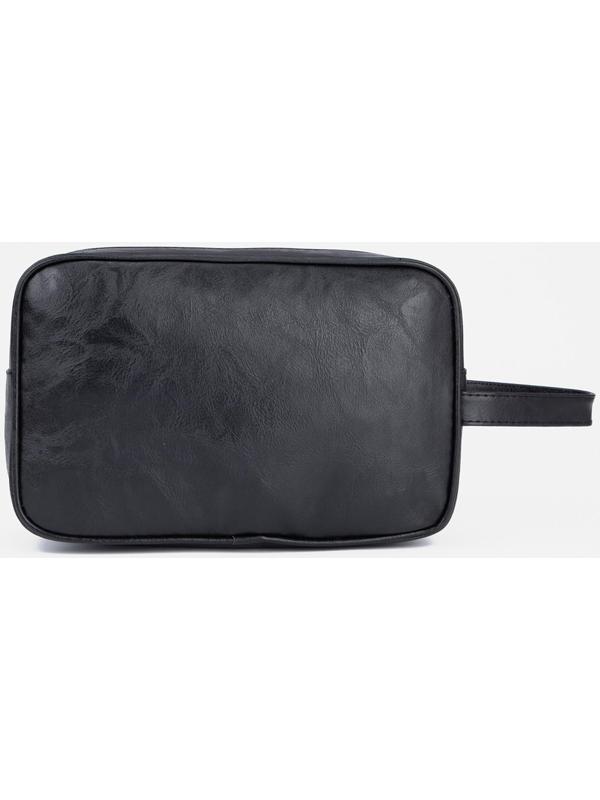 Косметичка на молнии, наружный карман, цвет чёрный