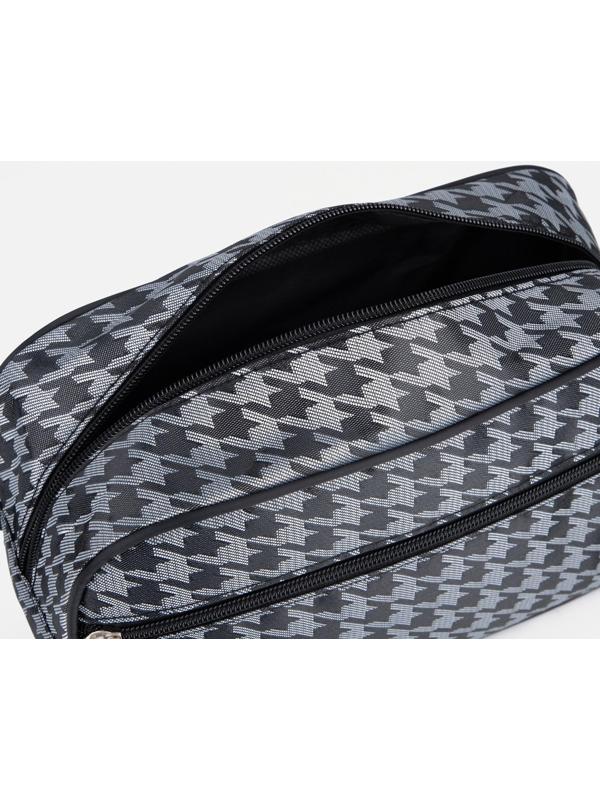 Косметичка на молнии, наружный карман, цвет серый