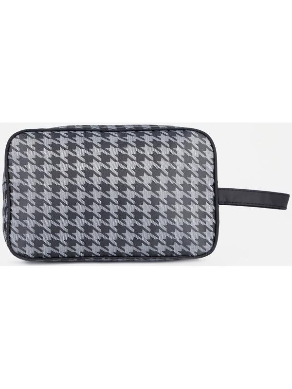 Косметичка на молнии, наружный карман, цвет серый