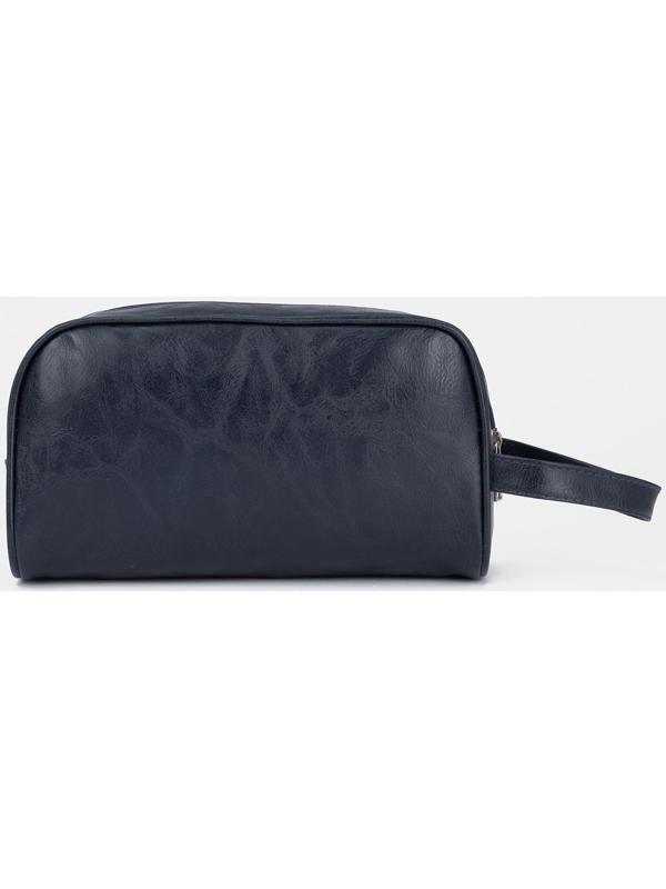 Косметичка на молнии, наружный карман, цвет синий