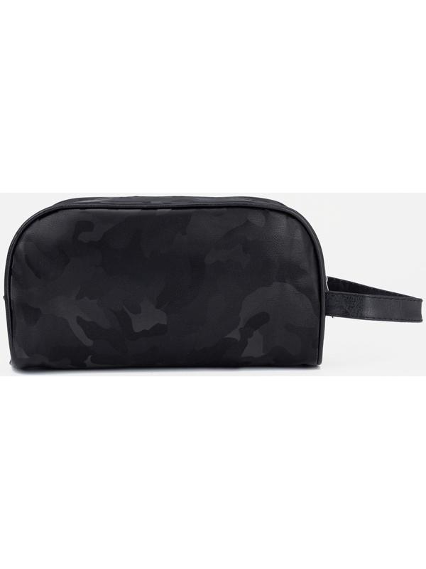 Косметичка на молнии, наружный карман, цвет чёрный