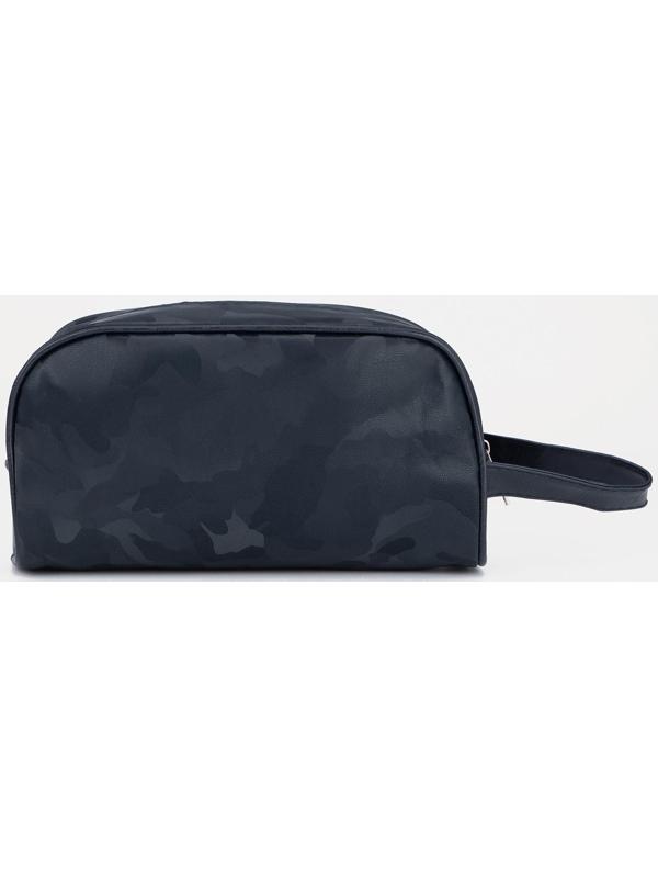 Косметичка на молнии, наружный карман, цвет синий