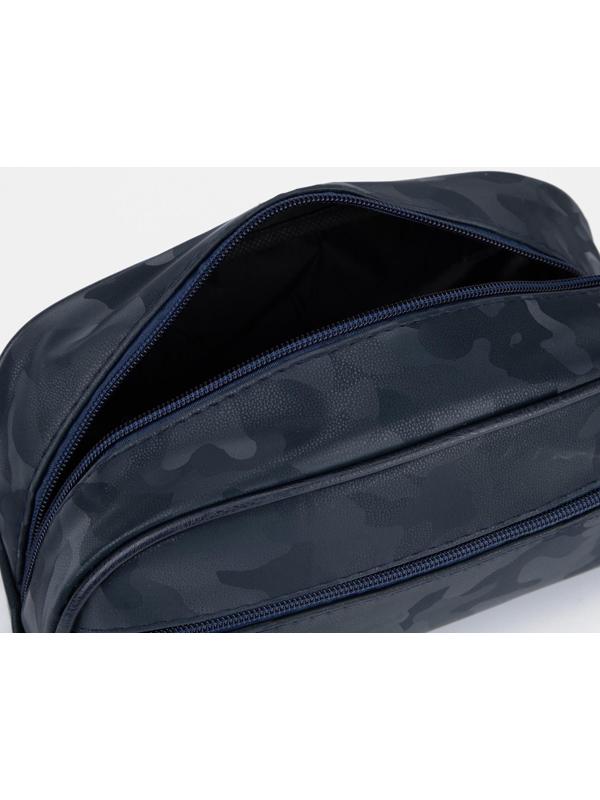 Косметичка на молнии, наружный карман, цвет синий