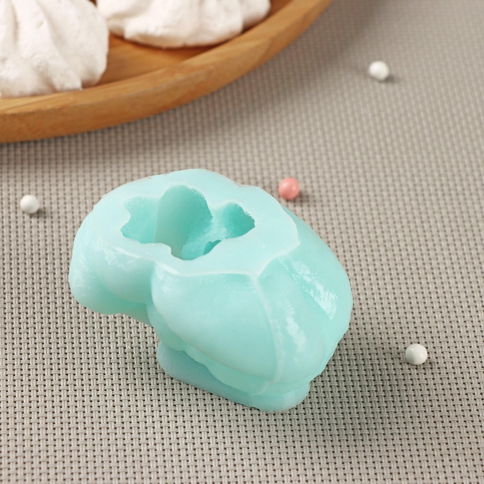 Силиконовая форма «Лапочка зайка», 6×4,1×3,6 см, цвет бирюзовый