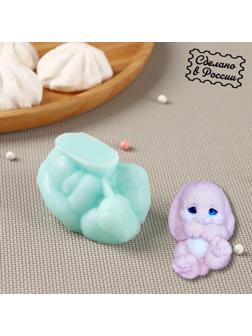 Силиконовая форма «Лапочка зайка», 6×4,1×3,6 см, цвет бирюзовый