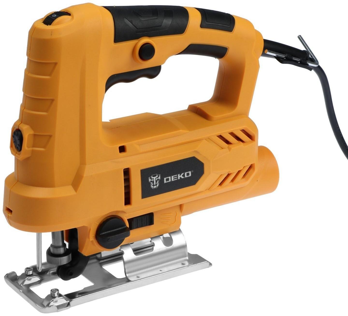 Лобзик DEKO DKJS1000 Laser, 1000 Вт, 800-3000 ход/мин, регулировка оборотов, лазер, кейс