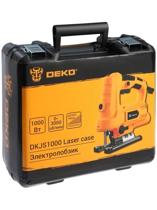 Лобзик DEKO DKJS1000 Laser, 1000 Вт, 800-3000 ход/мин, регулировка оборотов, лазер, кейс