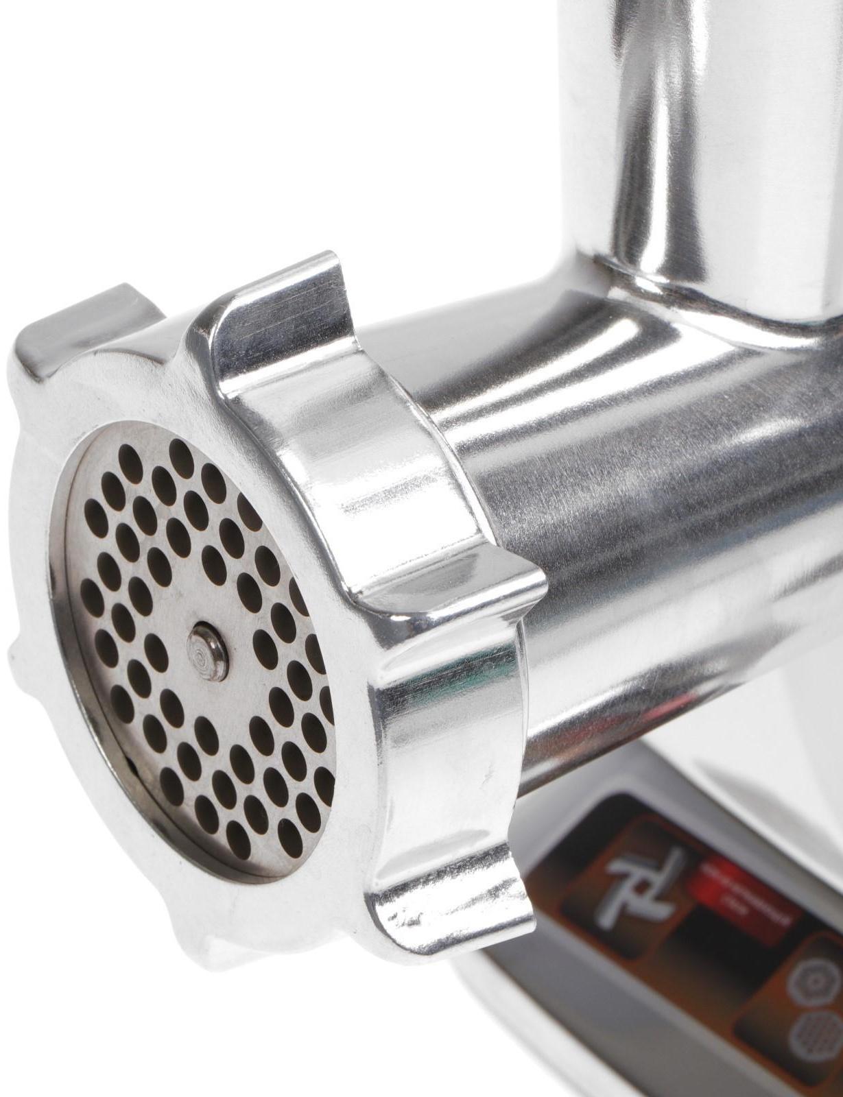 Мясорубка Sakura SA-6419BK, 2000 Вт, 2 кг/мин, реверс, серибристо-чёрная